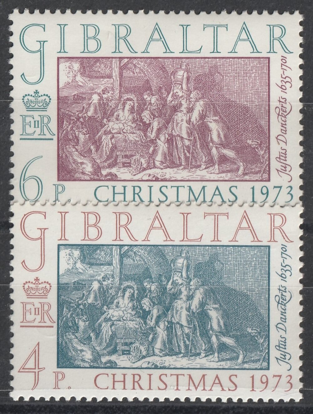 1973. Gibraltár, Karácsonyi bélyegek sor