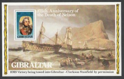 1980. Gibraltár, Lord Nelson halálának 175. évfordulója blokk