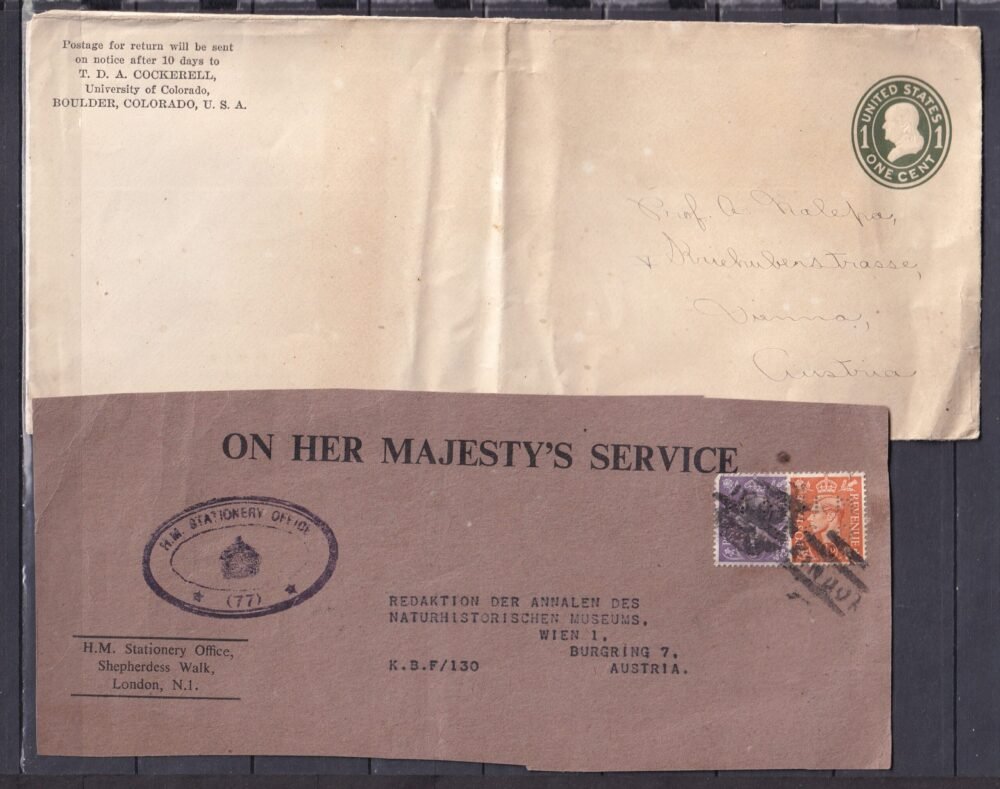 Külföldi küldemények, 4 db.