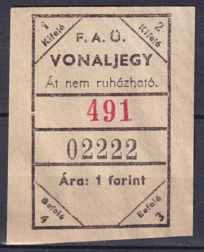 FAÜ, Vonaljegy