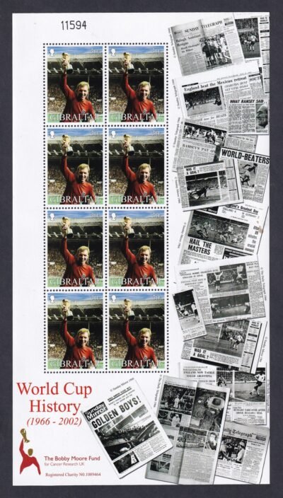 2002. Gibraltár, A Bobby Moore Alap kisív sor - Image 3