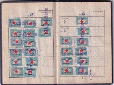 1962. Szakszervezeti Tagsági Könyv - többszáz tagsági bélyeggel - Image 4
