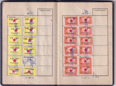 1962. Szakszervezeti Tagsági Könyv - többszáz tagsági bélyeggel - Image 7