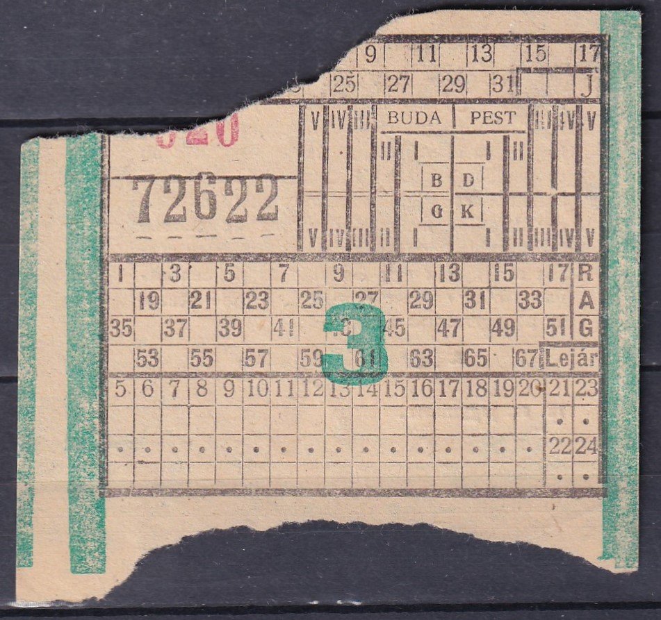 BKV-FAÜ, Autóbusz jegy (Hiányos, de így is nagyonritka)