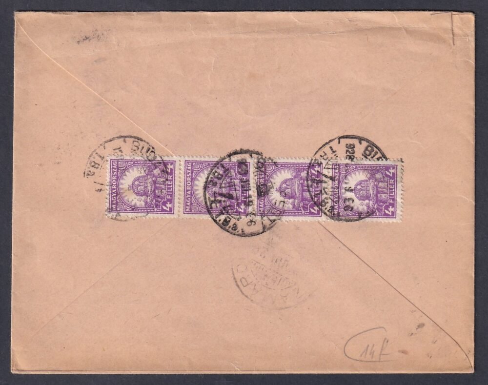 1928. Budapest, Balatonzamárdi-ba feladott céges levél