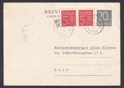 1965. Norvégia (Kristianstand), Svédországba (Lund) feladott levelezőlap