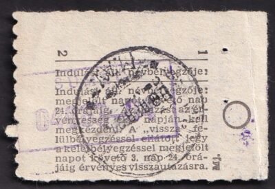 MÁV, 33%-os menetjegy, 2.osztály, 40km, (rontott / téves bélyegzés) - Image 2