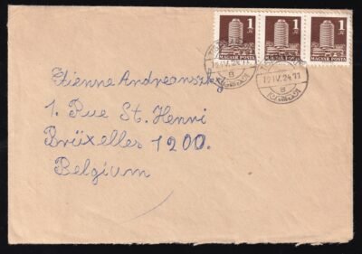 1924. Tiszakarád, Belgiumba feladott levél