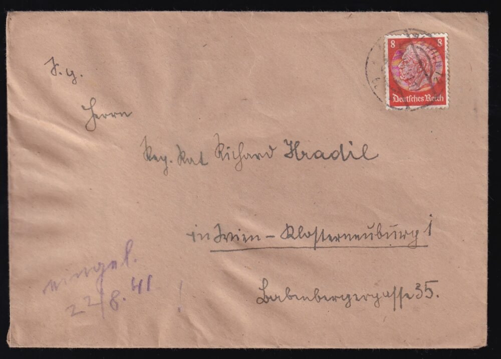 1941. Deutsches Reich levél