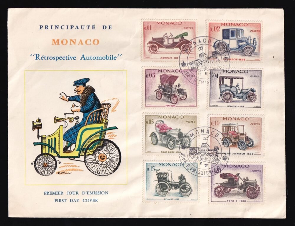 1961. Monaco, régi autók FDC