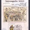 2003. Ausztria, Éves ajándék az Arge feld- és Zensurpost 20 éves jubileuma alkalmából emléklap, alkalmi bélyegzéssel