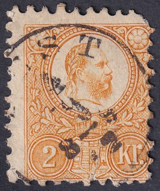 1871. Réznyomat 2 kr (rövid sarok)
