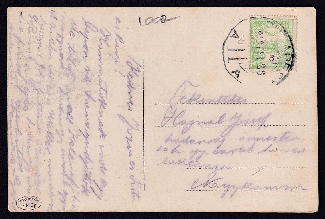 1916. Budapest képeslap, Szt István szobor