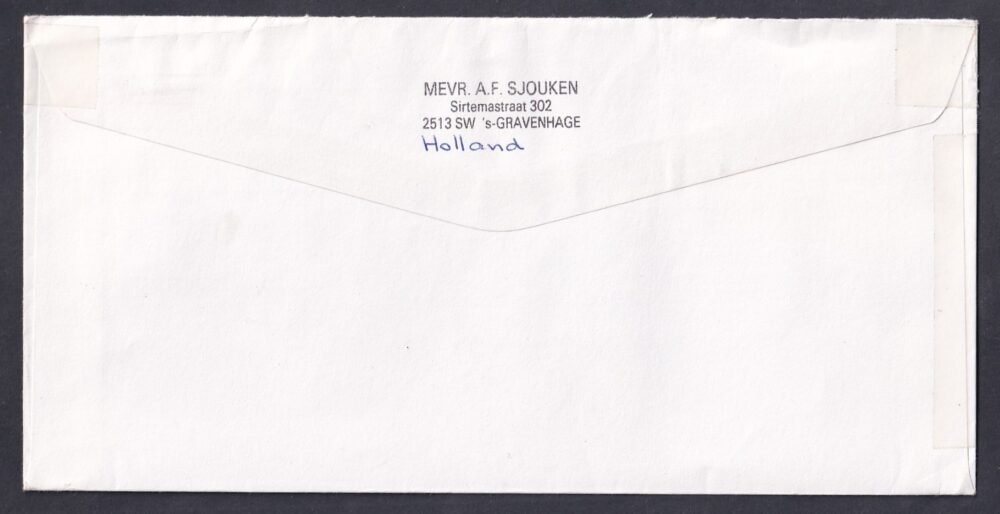 1994. Hollandia, Magyarországra feladott légiposta levél