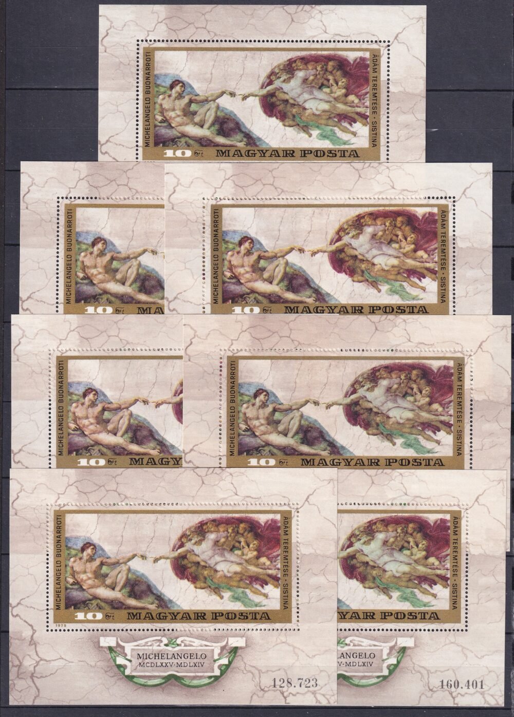 1975. 7 db. Michelangelo blokk