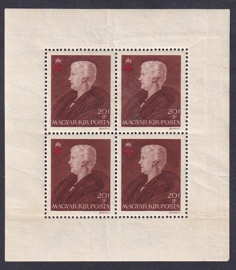 1942. Vöröskereszt II. 20 f kisív