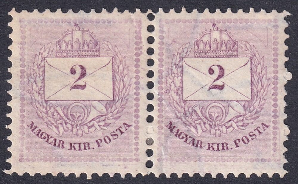 1890. II. 2 kr /B/ sorfogazással párban