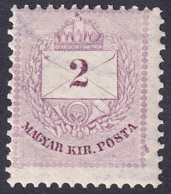 1890. 2 kr fésűs fogazás