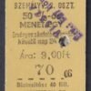 Budapest NY.PU. 50%-os menetjegy, 2.osztály