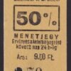 Szob 50%-os menetjegy, 2.osztály
