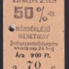 Szob 50%-os menetjegy, 2.osztály