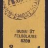 Kéregjegy – Budapest NY.PU. 50%-os, 2.osztály