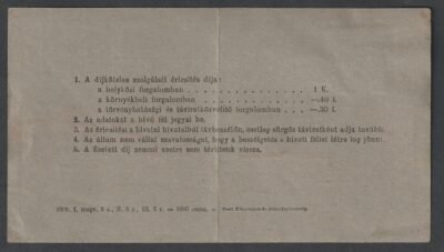 1913. Szombathely, Díjköteles szolgálati értesítés - Image 2