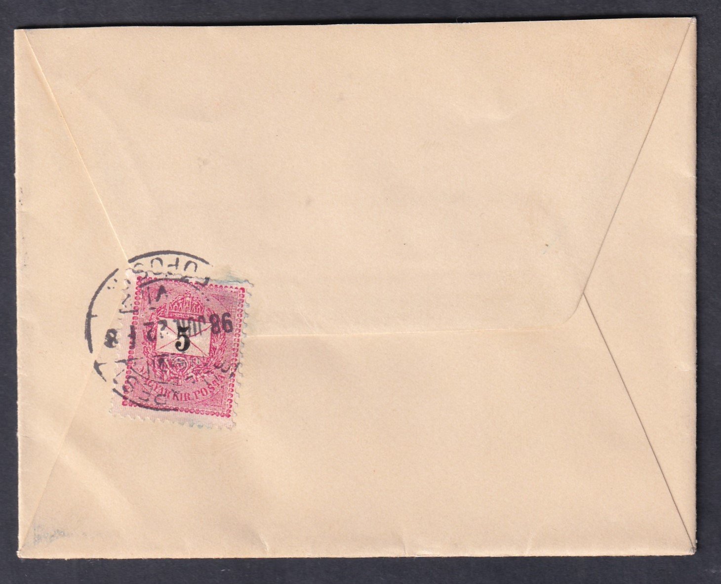 1898. Budapest, Bécsbe feladott levél