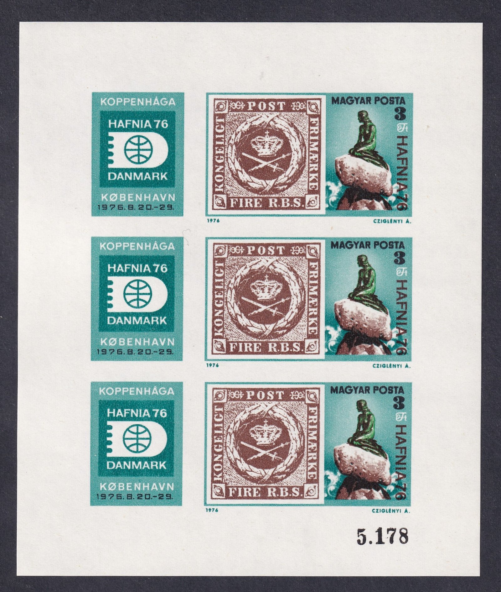 1976. Hafnia, vágott kisyv