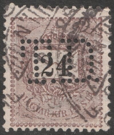 1889. 24 kr, *TD* perfinnel