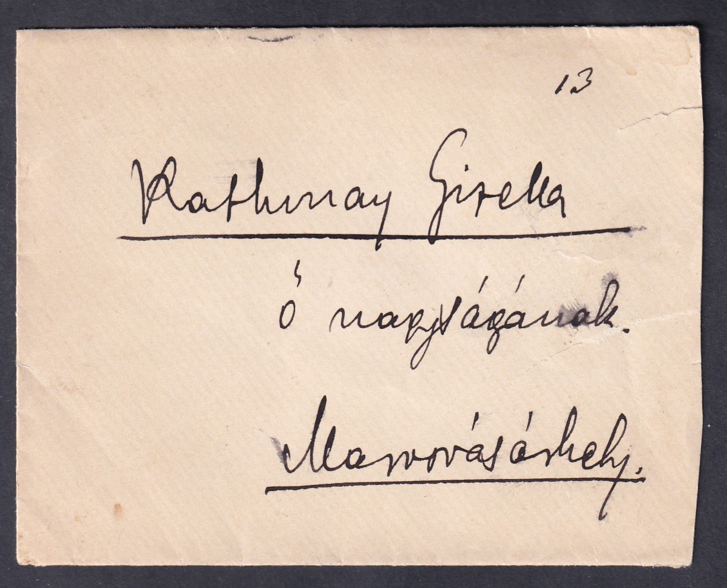 1889. Déva, Marosvásárhelyre feladott levél