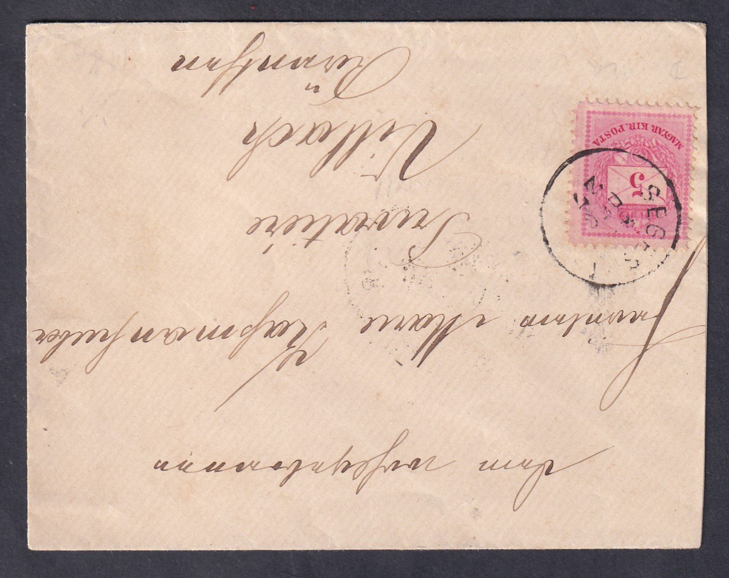 188?. Segesvár, Villach (Ausztria)-ba feladot levél