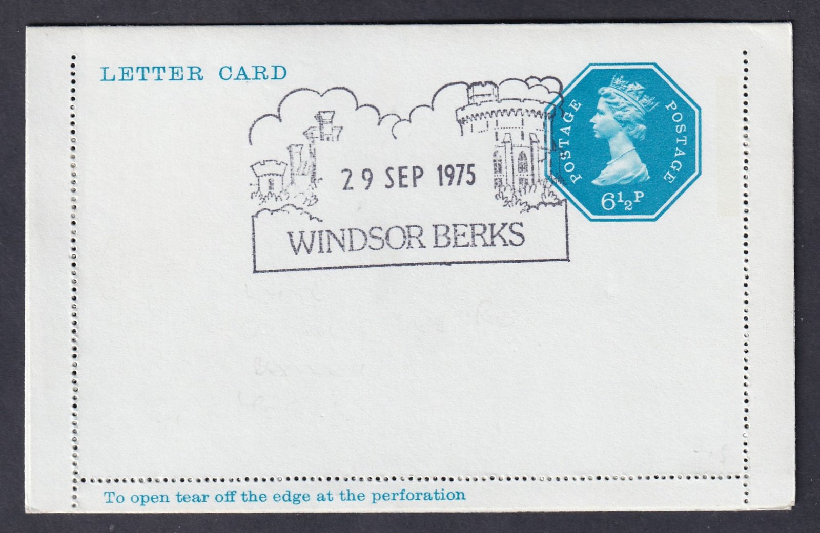 1975. Nagy Britannia, Zárt levelezőlap alkalmi bélyegzéssel