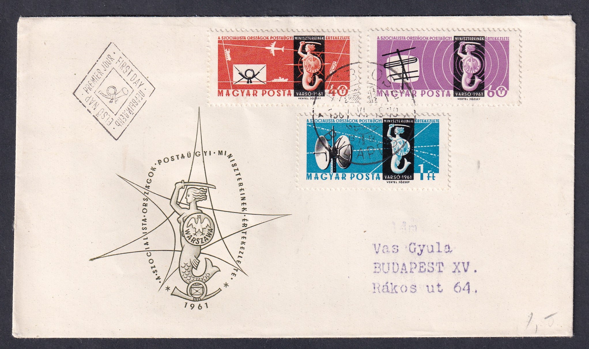 IMG_20260526_0081 1961. Budapest, helyben feladott FDC