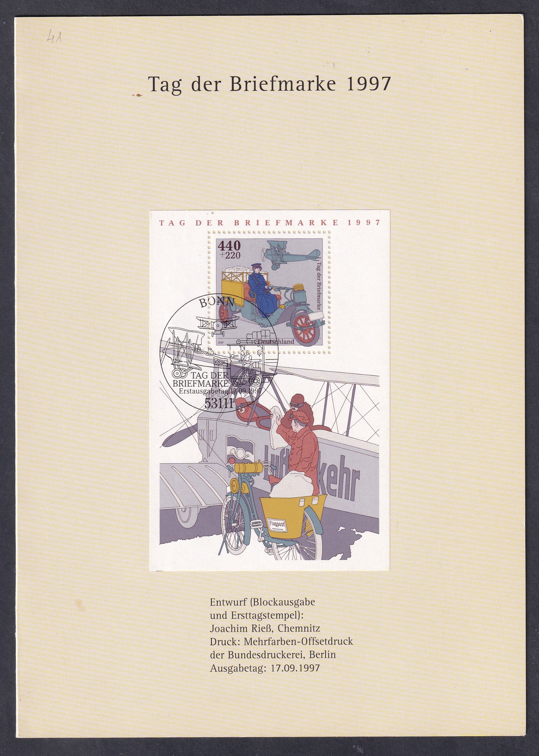 1997. Németország - Bélyegnapi emléklap