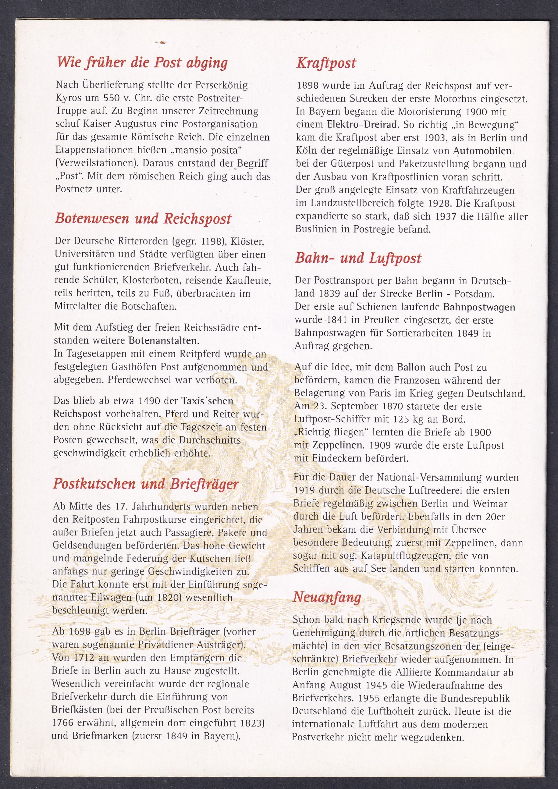 1997. Németország - Bélyegnapi emléklap