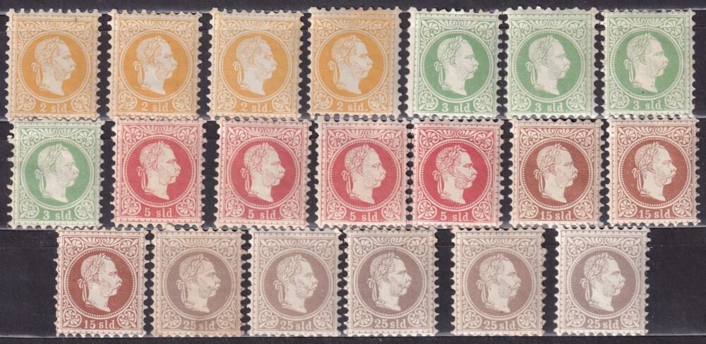 1876. Ausztria-Levante (Török-birodalmi osztrák Posta) 3 db 15 sld -val