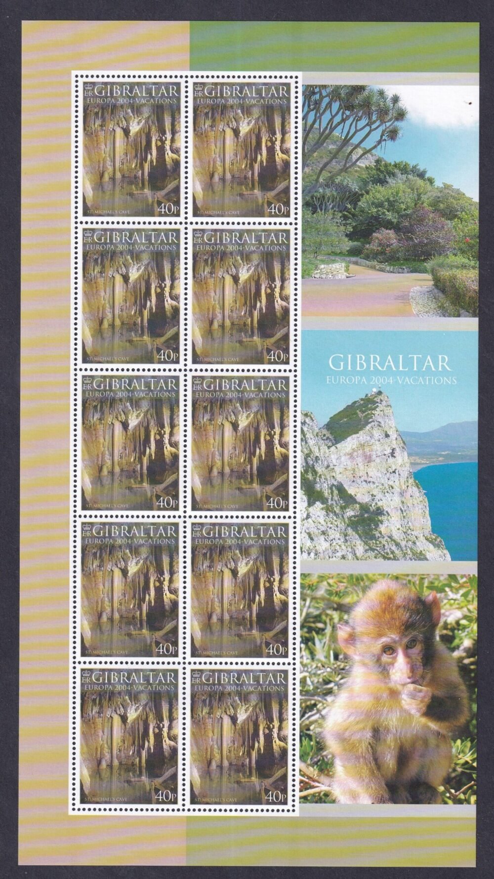 2004. Gibraltár, EUROPA Bélyegek - Ünnepek, kisív sor
