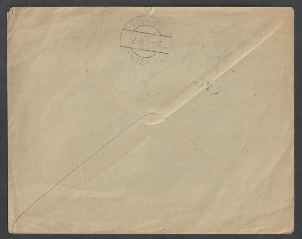 1918. Budapest, Bécsbe feladott Repülő posta levél - Image 2