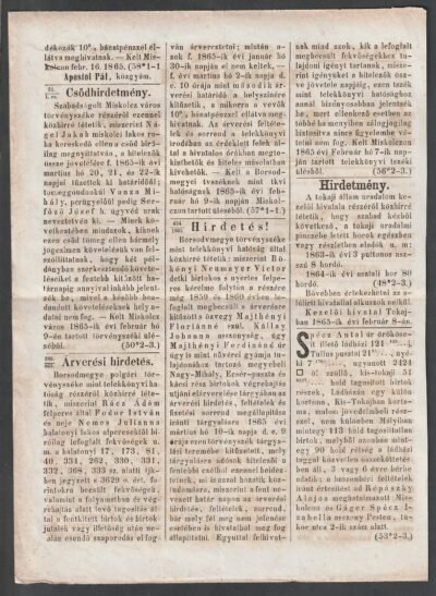 1865. Hírlapilleték bélyeg, (teljes újságon!!) - Image 2