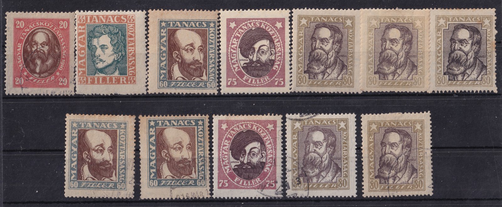 1919. Magyar Tanácsköztársaság arcképei vegyes