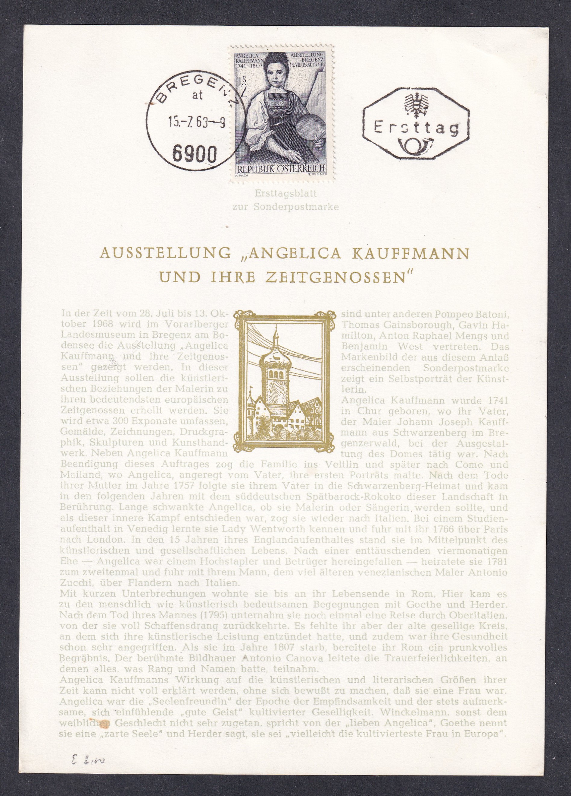 1963. Ausztria, FDC emléklap