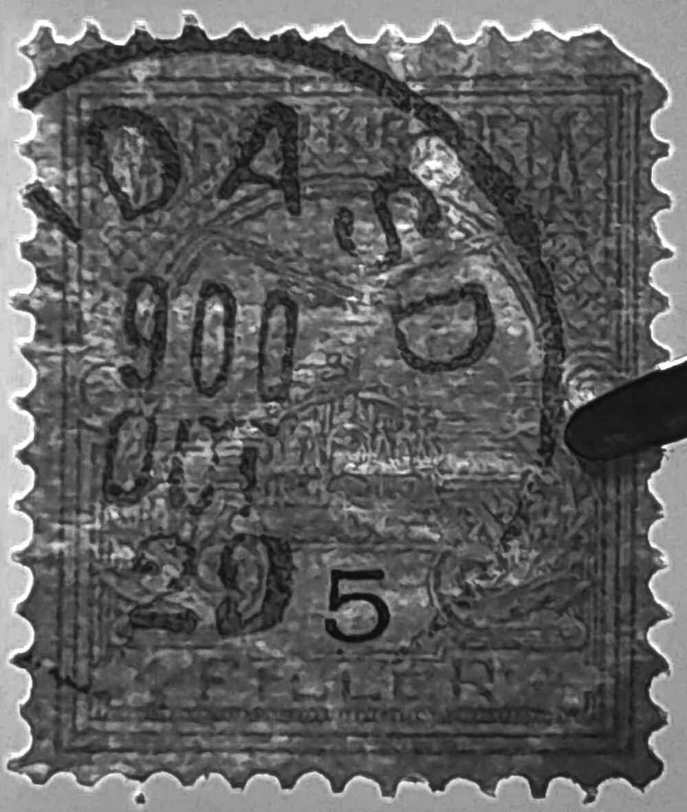 1900. 5f Ba állású számvízjellel (sarok hiba)