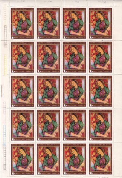 1974. Czóbel Béla I. 20 db-os teljes ív
