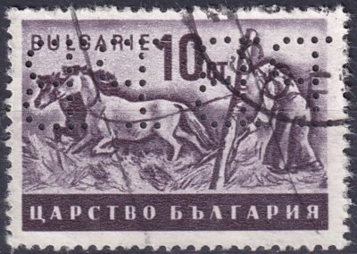 1940. Bulgária *PB*perfin bélyeg