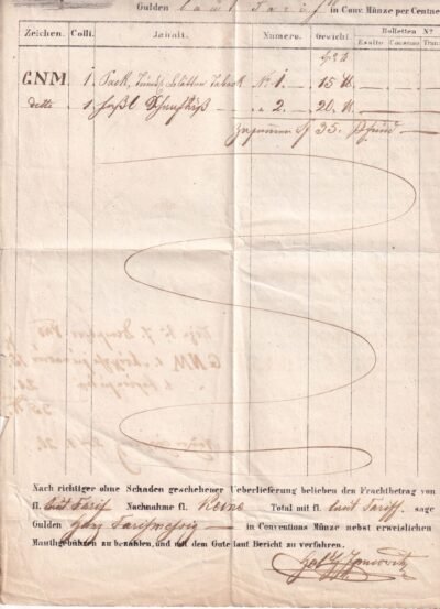 1840. Pest, gőzhajó szállítólevél - Image 3