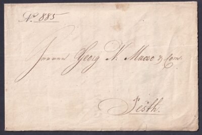 1840. Pest, gőzhajó szállítólevél