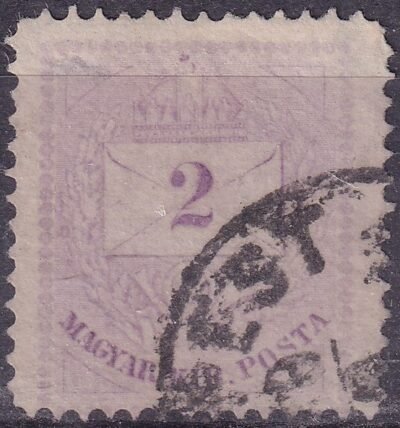 1874. 2kr alacsonyra fogazva (23 mm)