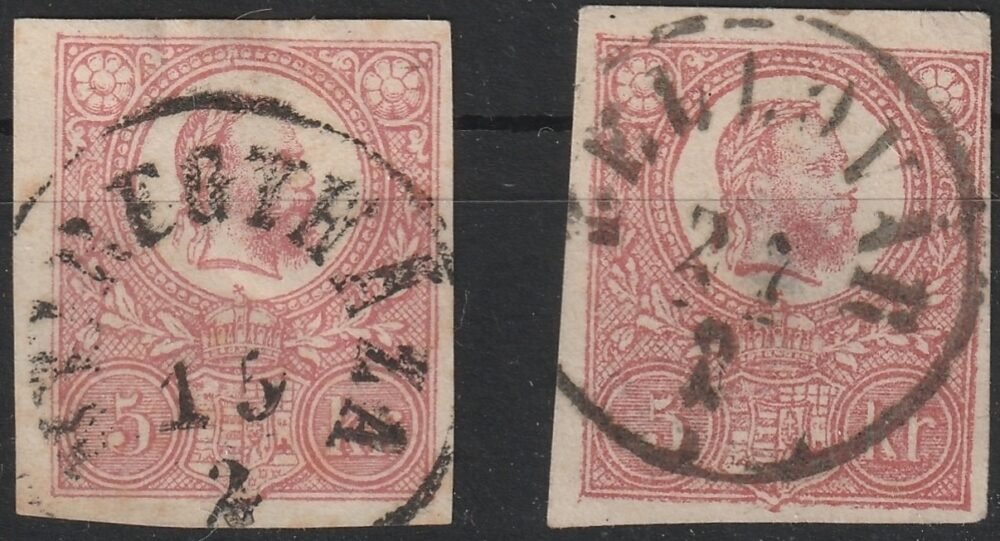 1871. 2 db díjjegyes kivágás