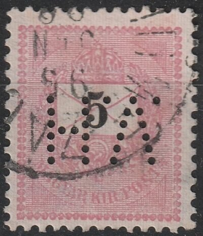 "H.V." perfin bélyeg (H57, Lente 150 pont)
